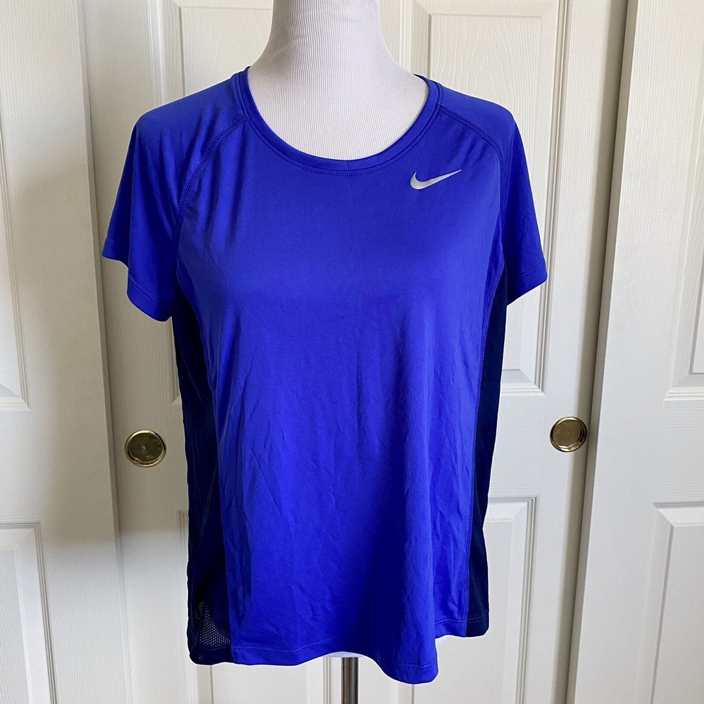 Nike Running Dri Fit Purple/Blue‎ Mesh-Back Shirt XL